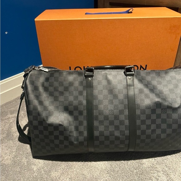Louis Vuitton Graphite Checkered Duffel Bag - Picture 4 of 4